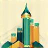 Financial Planning Icon - Compass and Chart